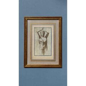 Study For A Caryatid-drawing-architecture-italy-giuseppe Bernardino Bison-18-19th Century