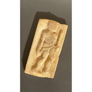 Marble Relief Fragment – Male Figure – Roman Art (?) – Sculpture – Possibly Antique (?)