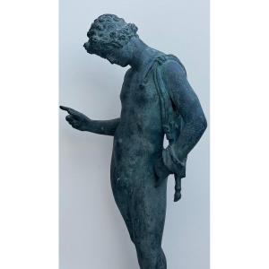 Narcissus-dionysus-bronze-ephebe-19th Century-sculpture-italy-naples-fonderia Artistica Chiurazzi