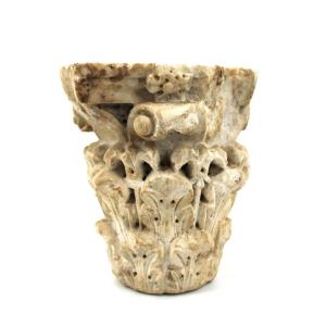 Carved Marble Capital - Archaeology - Column-late Antquity