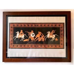 Hamilton Engraving By Hancarville Late 18th Century Battle Scene Greek Mythology Phallus Shield