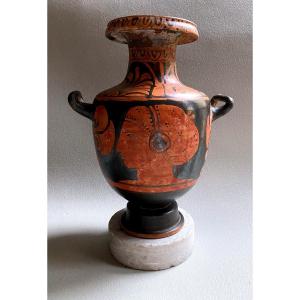 Hydria Greek Vase With Red Figure Portrait Woman In Profile Campanian Magna Graecia Italy IV Bc