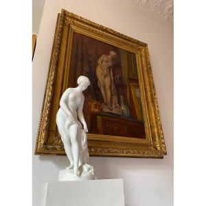 Venus Of Falconet Statue Of Naked Woman After The 18th Century Sculpture Biscuit By Sevres