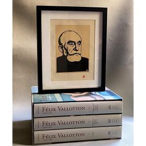 Portrait Of Puvis De Chavannes, Félix Vallotton (1898) Original Woodcut For The Studio