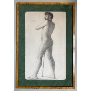 Academic Drawing Of A Naked Man – National School Of Decorative Arts, 1891 Portrait XIX 
