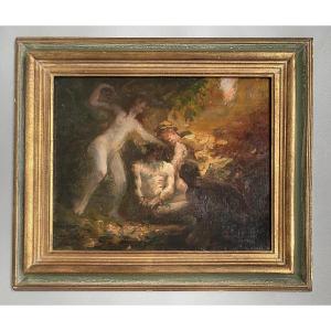 Drunken Silenus 1909 Jean-bernard Eschemann 1881–1926 Symbolist Scene Ancient Roman Mythology