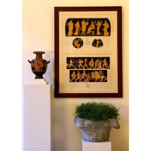 Drawings Of Greek Vases, 19th-century Engraving, Based On Ancient Ceramics