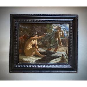 Georges Boisselier, Joseph And Potiphar's Wife, A Biblical Mythological Scene Egypt , 1897  