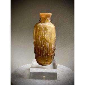 Antique Roman Flask B In The Shape Of A Date, Called 