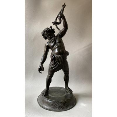 Silene Drunk, Bronze After The Ancient  (mountable In Lamp)