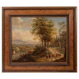 Animated Landscape, Circa 1800. After Nicolas Berchem (1620–1683)