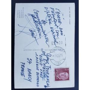 Dali - Signed Postcard - Cadaques, Spain - 1971