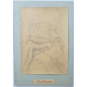Eugene Delacroix - Pencil Drawing - Portrait Of Mirabeau