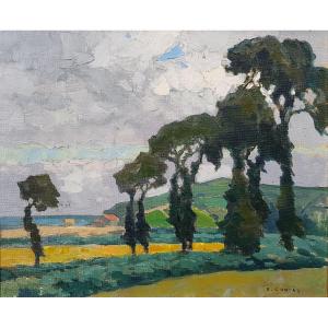 Edouard Cortès - Oil On Canvas - Seaside, Brittany