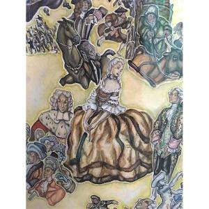 Historical Scene By Gyula Batthyany, Hungarian