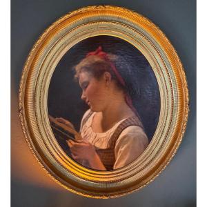 Timoléon Marie Lobrichon (1831-1914) Gaze In The Mirror 1868