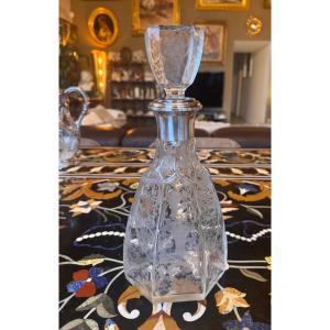 Engraved Crystal Decanter With Stylized Decoration – Napoleon III Period  