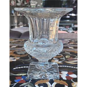 Cut Crystal Medici Vase By Cristallerie Saint-louis