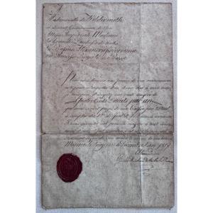 Autograph Letter Signed By Empress Alexandra Feodorovna Of Russia - Moscow, 1817
