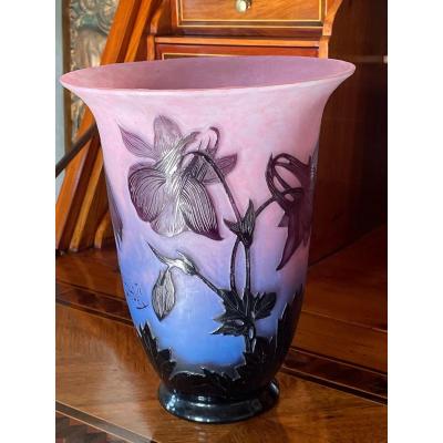 Large Vase By André Delatte Around 1920 In Triple Layers