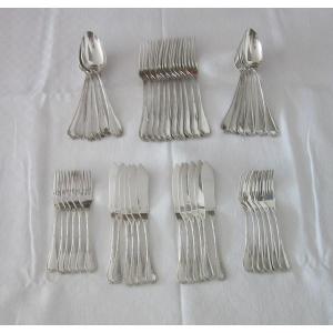 Christofle Cutlery Set Crossed Ribbon Model