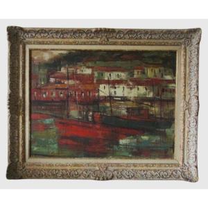 Oil On Canvas Signed Gaston Larrieu 1908-1983