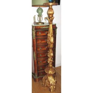 Gilded Wooden Column In The Louis XV Style