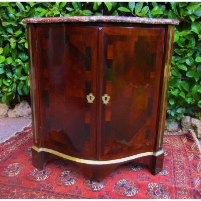 Encoignure In Marquetry Louis XV