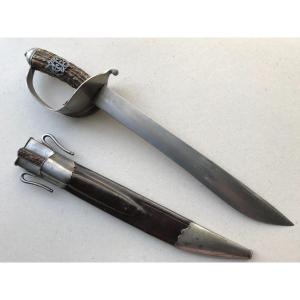 German Hunting Dagger In The Shape Of A Navy Cutlas