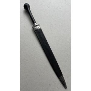 French Silver Dagger Transformable To Plug Bayonet