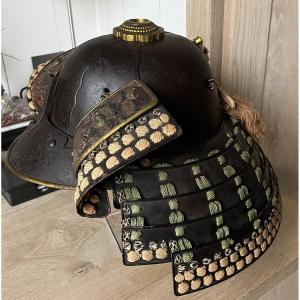 Patinated Iron Samurai Helmet