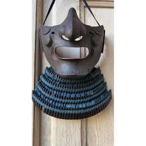 Samurai Mask - Menpo In Russet Iron Patina