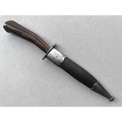 Small Bowie Knife With Engraved Blade