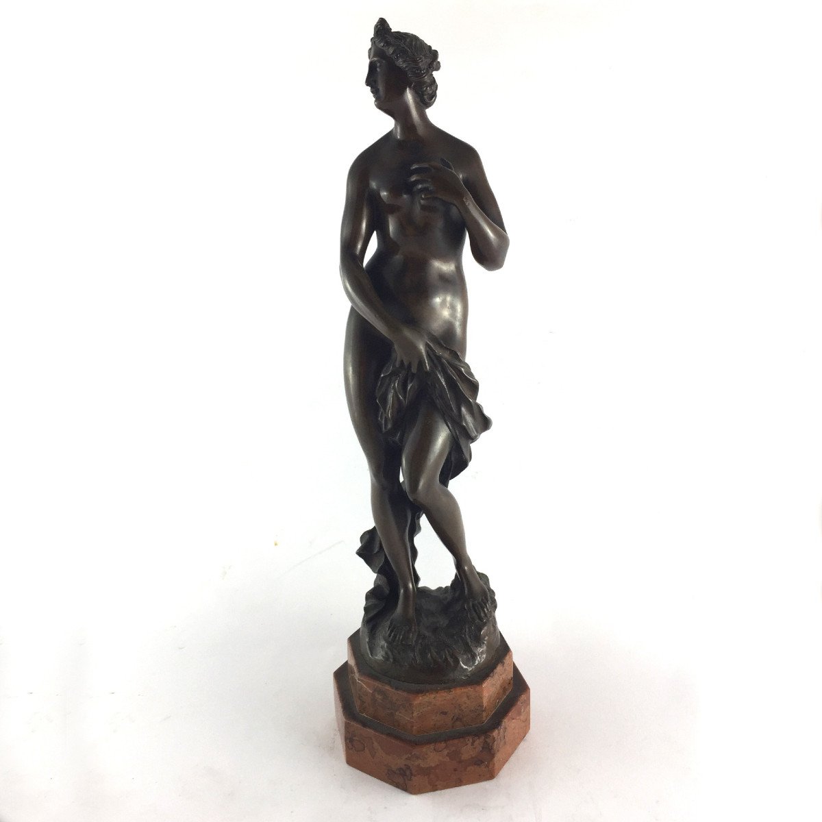 SCULTURA IN BRONZO "VENERE BAGNANTE" PRIMI XIX SECOLO-photo-2