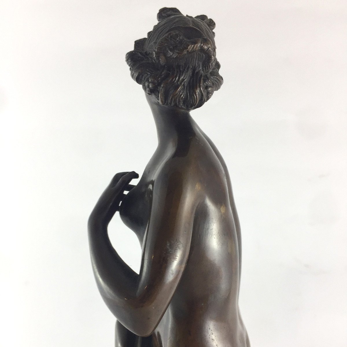 SCULTURA IN BRONZO "VENERE BAGNANTE" PRIMI XIX SECOLO-photo-3