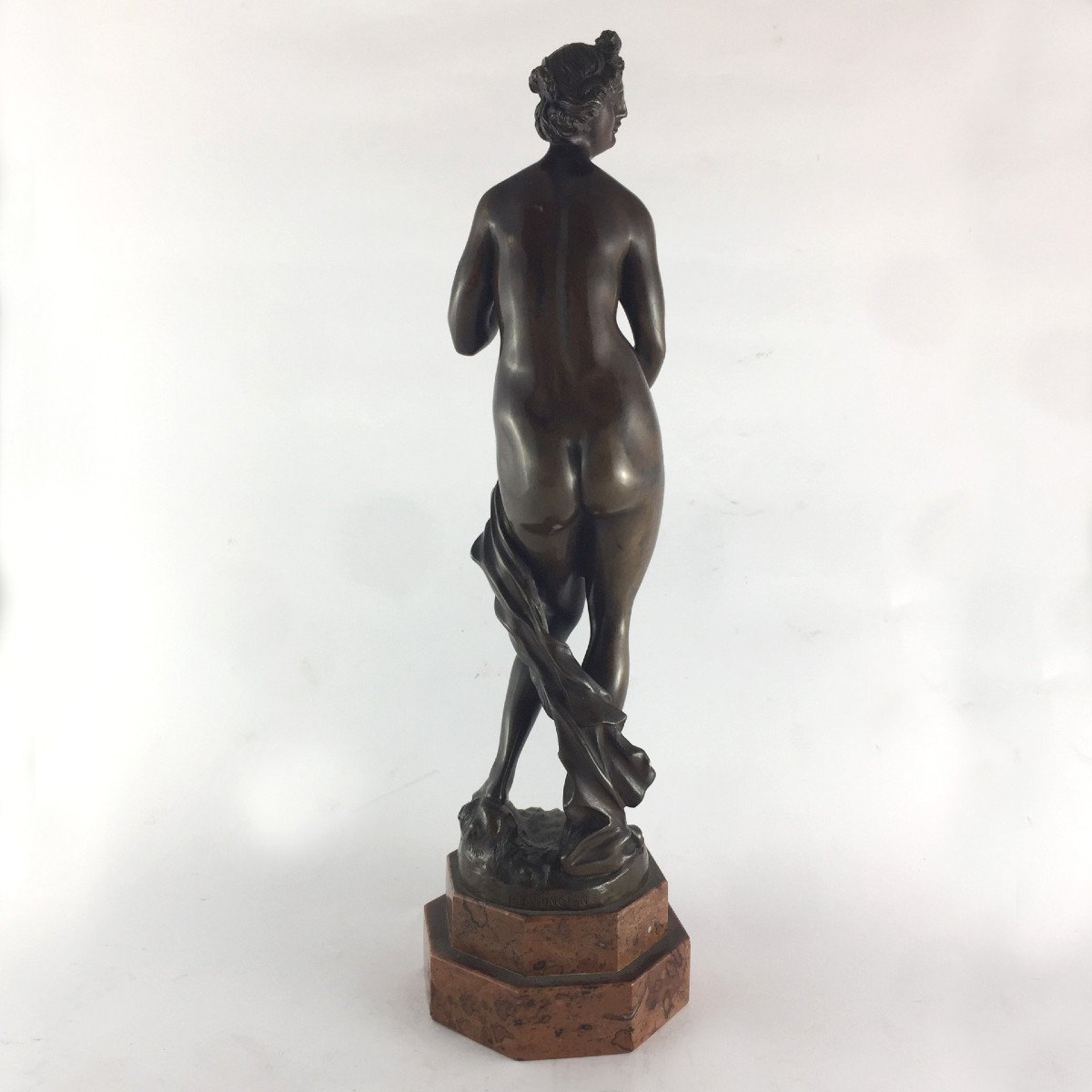 SCULTURA IN BRONZO "VENERE BAGNANTE" PRIMI XIX SECOLO-photo-4