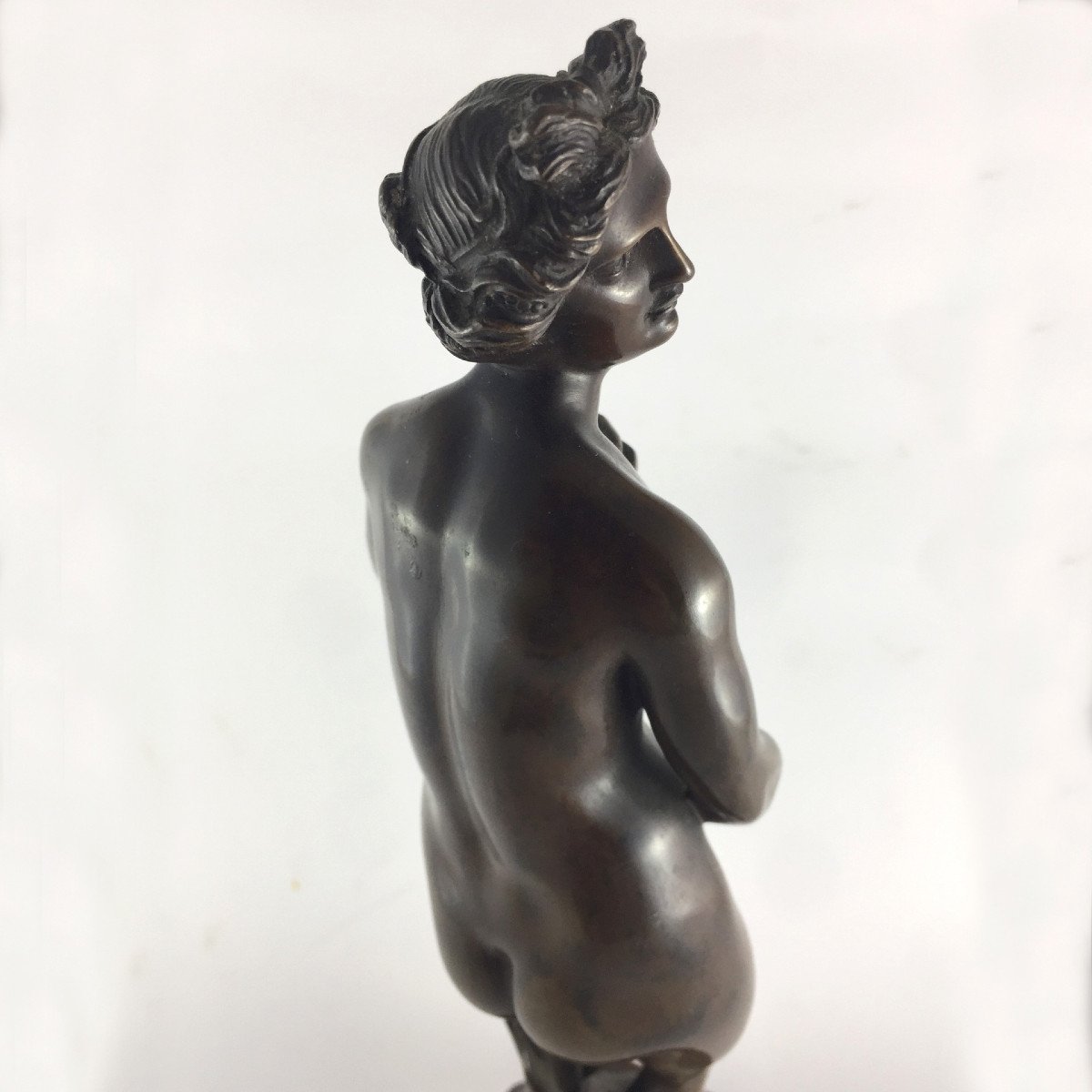 SCULTURA IN BRONZO "VENERE BAGNANTE" PRIMI XIX SECOLO-photo-3