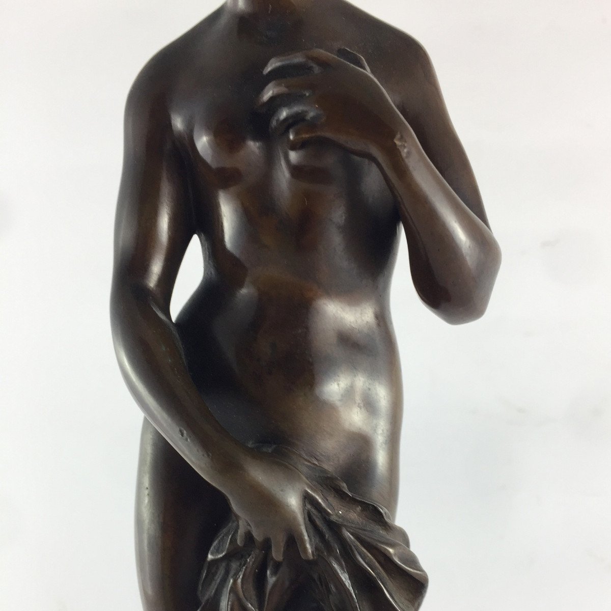 SCULTURA IN BRONZO "VENERE BAGNANTE" PRIMI XIX SECOLO-photo-5