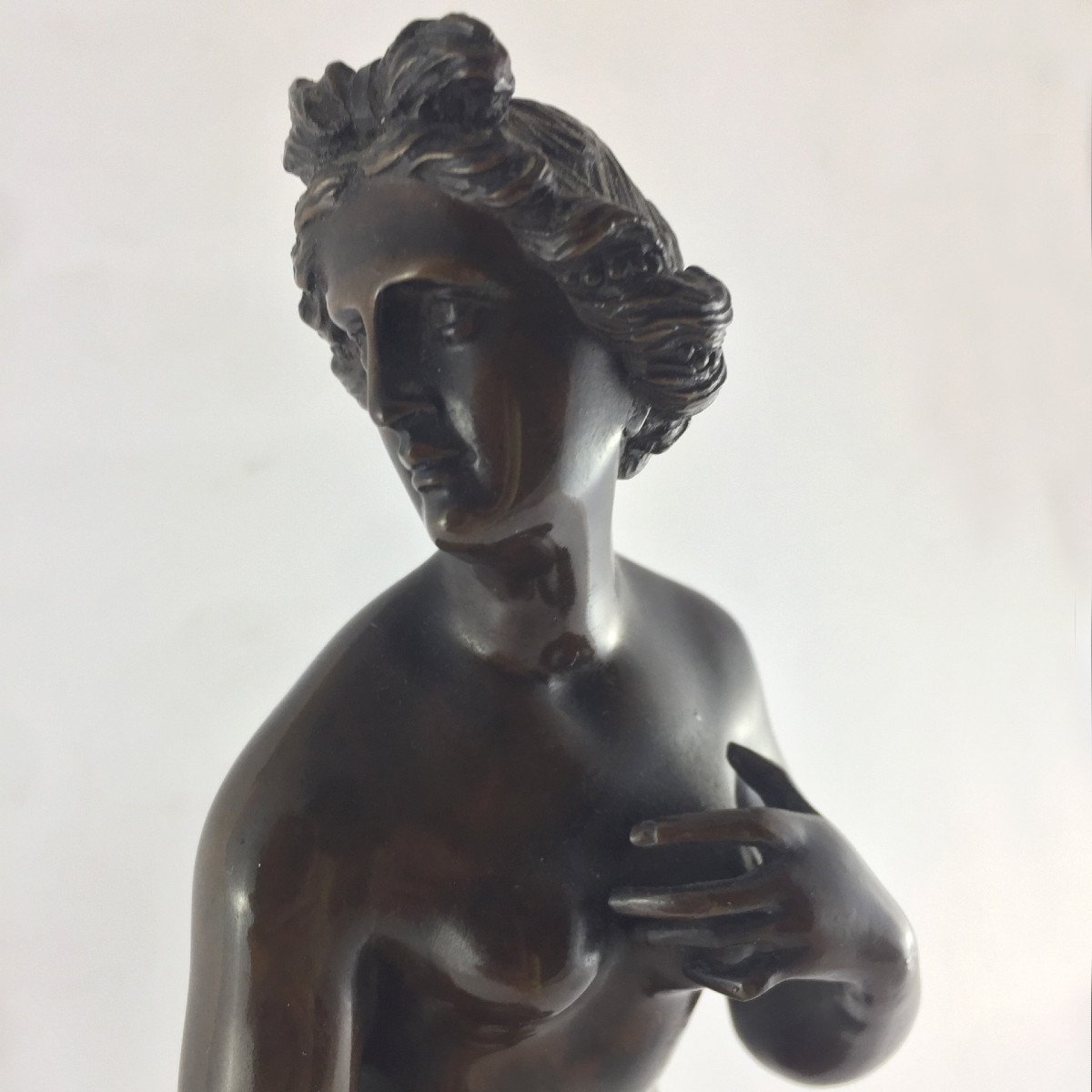 SCULTURA IN BRONZO "VENERE BAGNANTE" PRIMI XIX SECOLO-photo-6