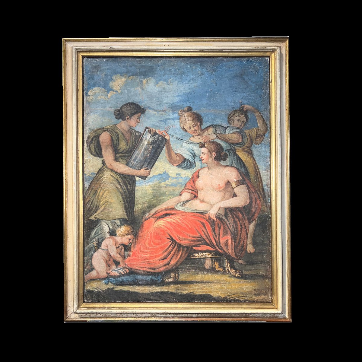 VENERE AL BAGNO, TEMPERA SU TELA, SECONDA META' DEL XVIII SECOLO-photo-2