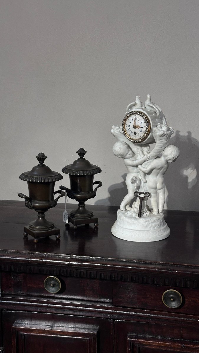 OROLOGIO IN PORCELLANA FRANCESE INIZI XIX SECOLO-photo-6