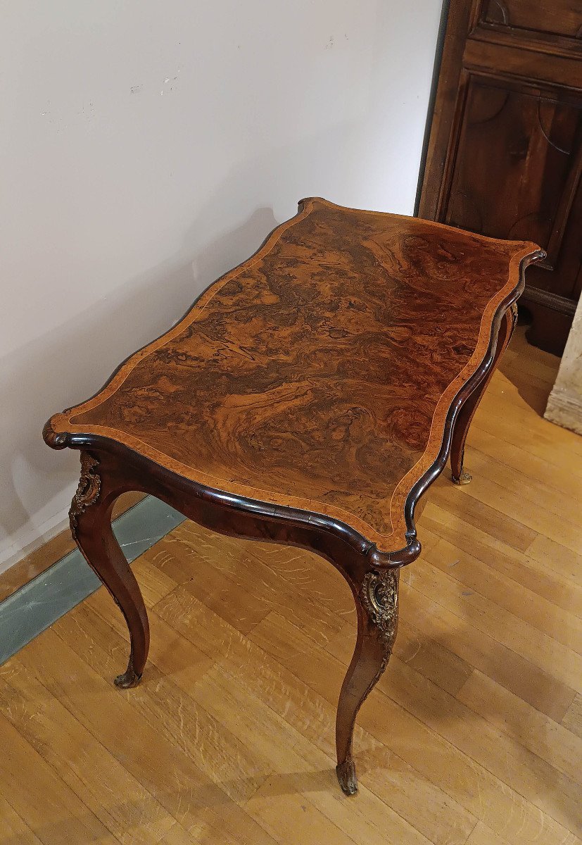 TAVOLINO DA GIOCO IN RADICA DI NOCE PRIMI XIX SECOLO-photo-3