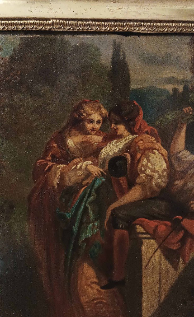 PICCOLO QUADRO CON SCENA DI GENERE FINE DEL XVIII SECOLO-photo-4