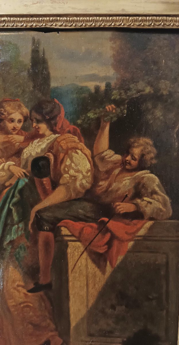 PICCOLO QUADRO CON SCENA DI GENERE FINE DEL XVIII SECOLO-photo-1