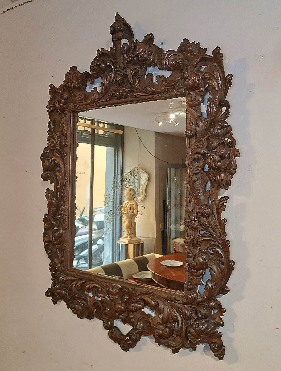 SPECCHIERA LUIGI XIV IN NOCE FINE DEL XVII SECOLO-photo-3
