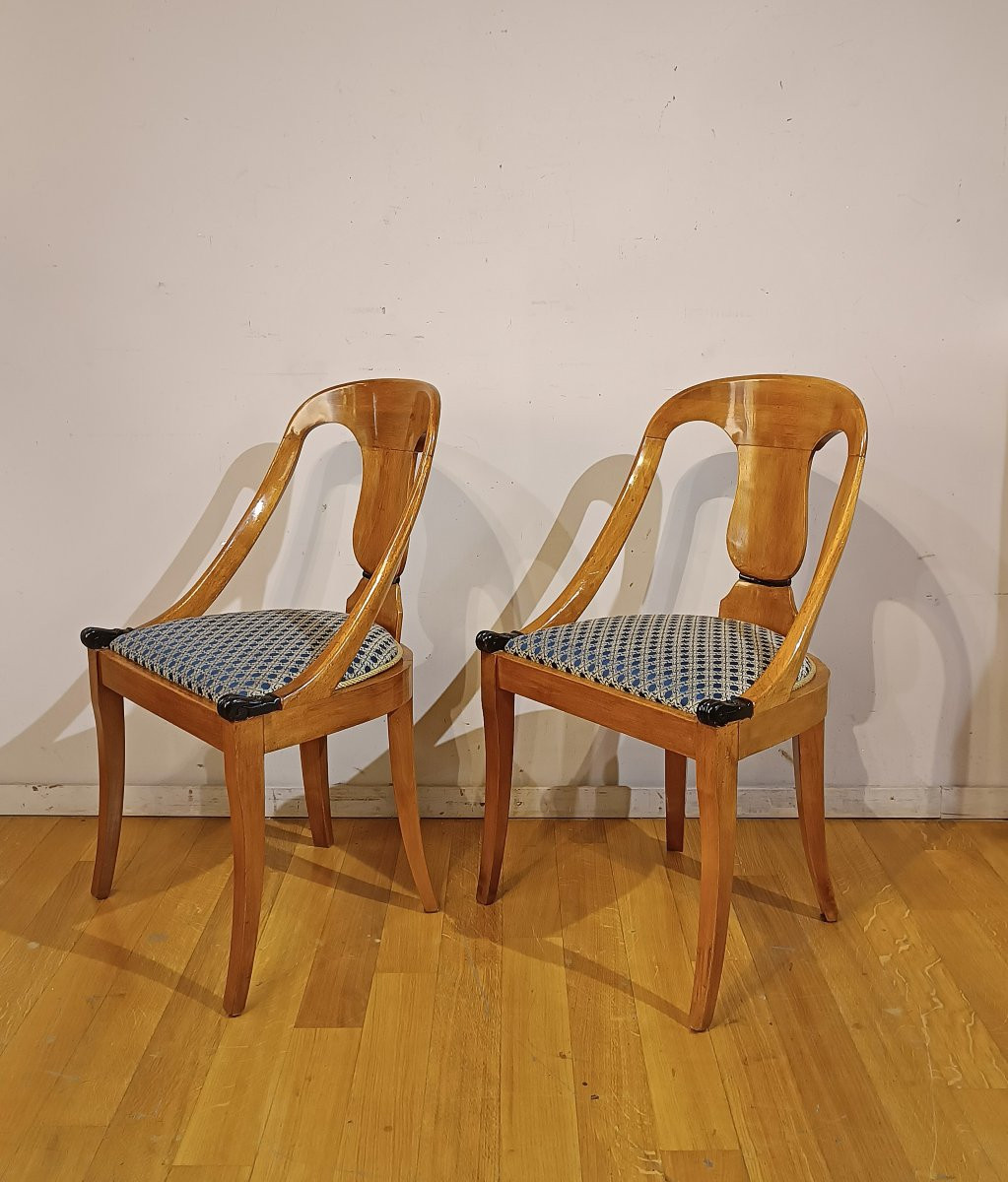 POLTRONCINE CARLO X IN NOCE PRIMA META’ DEL XIX SECOLO -photo-2
