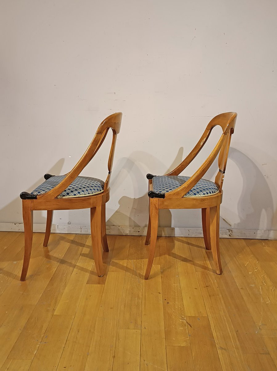 POLTRONCINE CARLO X IN NOCE PRIMA META’ DEL XIX SECOLO -photo-3