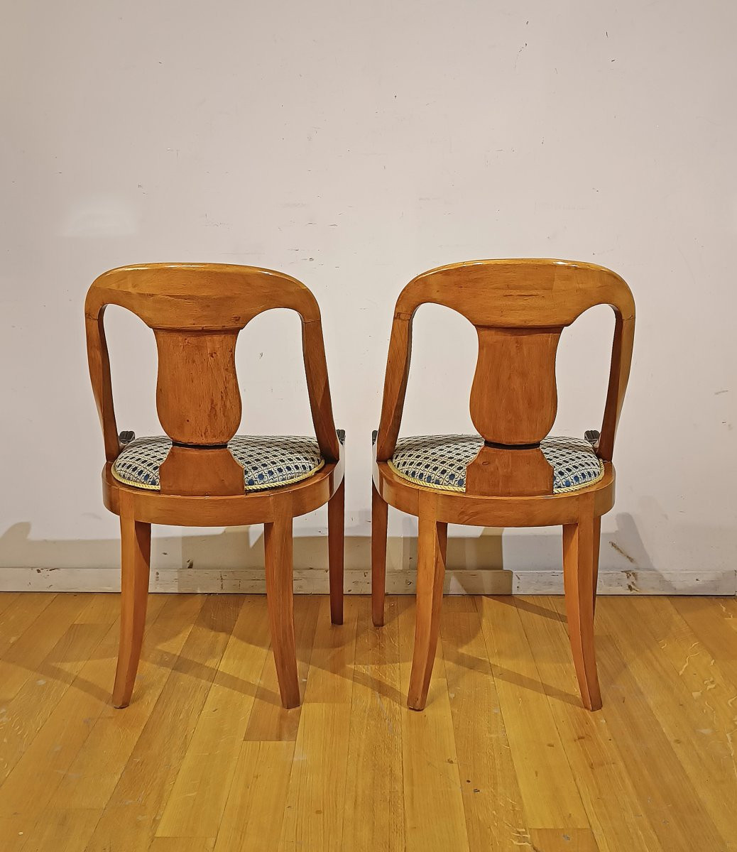 POLTRONCINE CARLO X IN NOCE PRIMA META’ DEL XIX SECOLO -photo-4