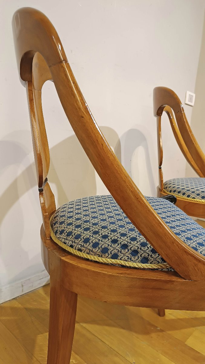 POLTRONCINE CARLO X IN NOCE PRIMA META’ DEL XIX SECOLO -photo-5