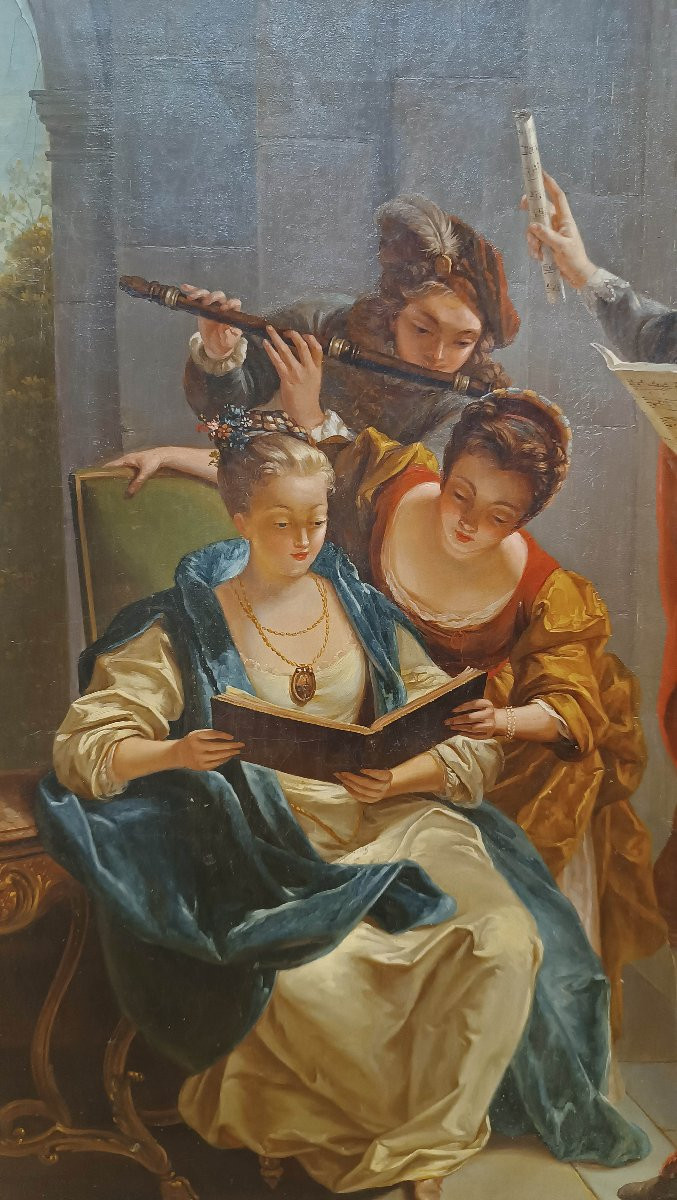 DIPINTO CON PICCOLO CONCERTO META’ XIX SECOLO -photo-7